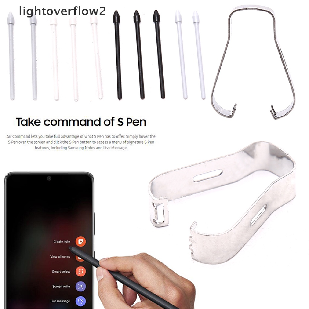 (lightoverflow2) Nibs Ujung Pena Stylus Touch Screen Samsung S21 ultra Dengan Klip Metal (ID)