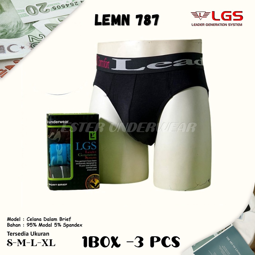 Celana Dalam LGS 767 ISI 3PCS|BRIEF LGS BAHAN MODAL SPANDEX