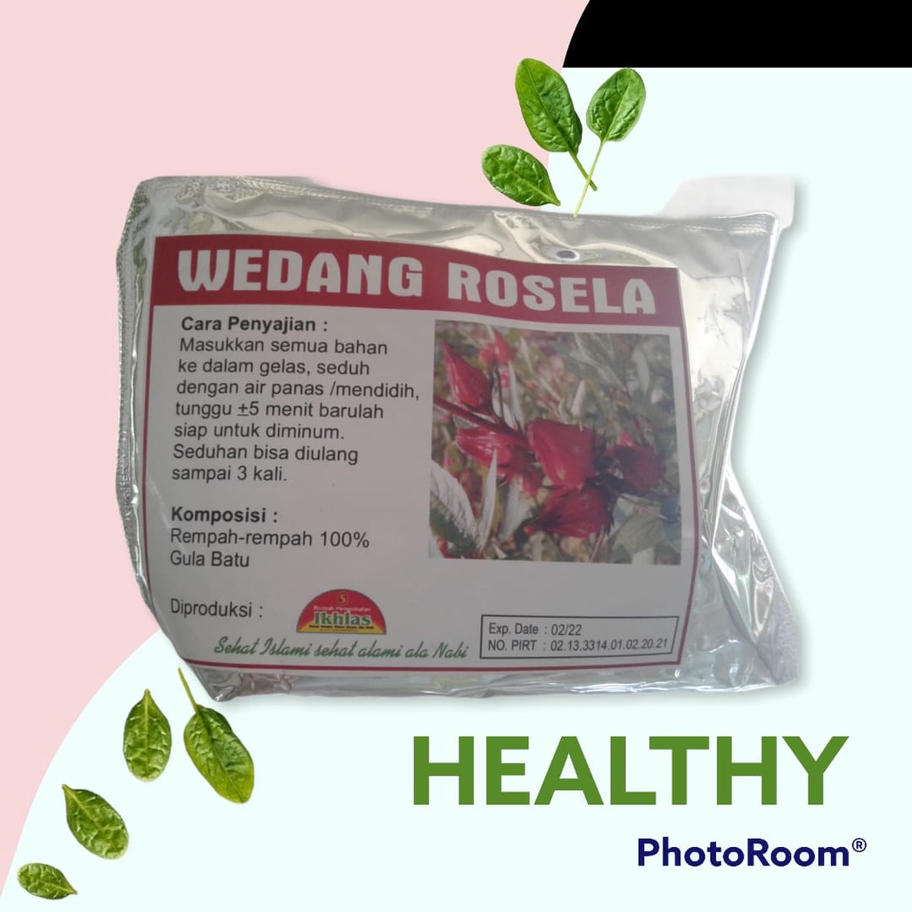 

Wedang Teh Bunga Rosella Rosela serbuk 100% Herbal