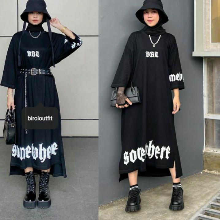 Best Product NARUMI DRESS SHIRT OVERSIZE/long dres/dres kaos/dres oversize