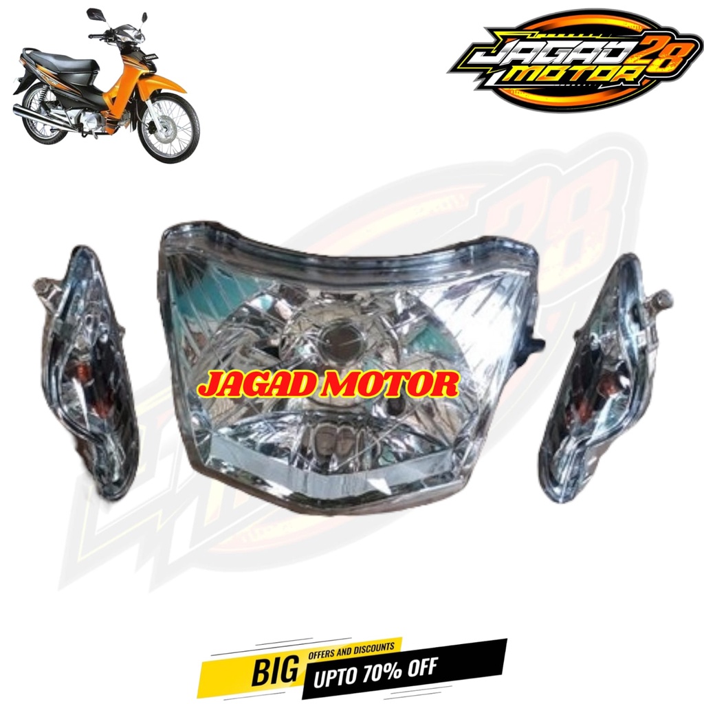 Reflektor Lampu Depan Set Sen Depan Supra Fit New Fit X Fit S / Reflektor Lampu Depan Supra Fit New Fit X Fit S Plus Lampu Sen / Lampu Depan + Sen Supra Fit New Fit X Fit S