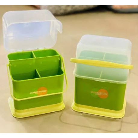 Tempat Sendok Tutup Segi Hijau Type TSS-1027