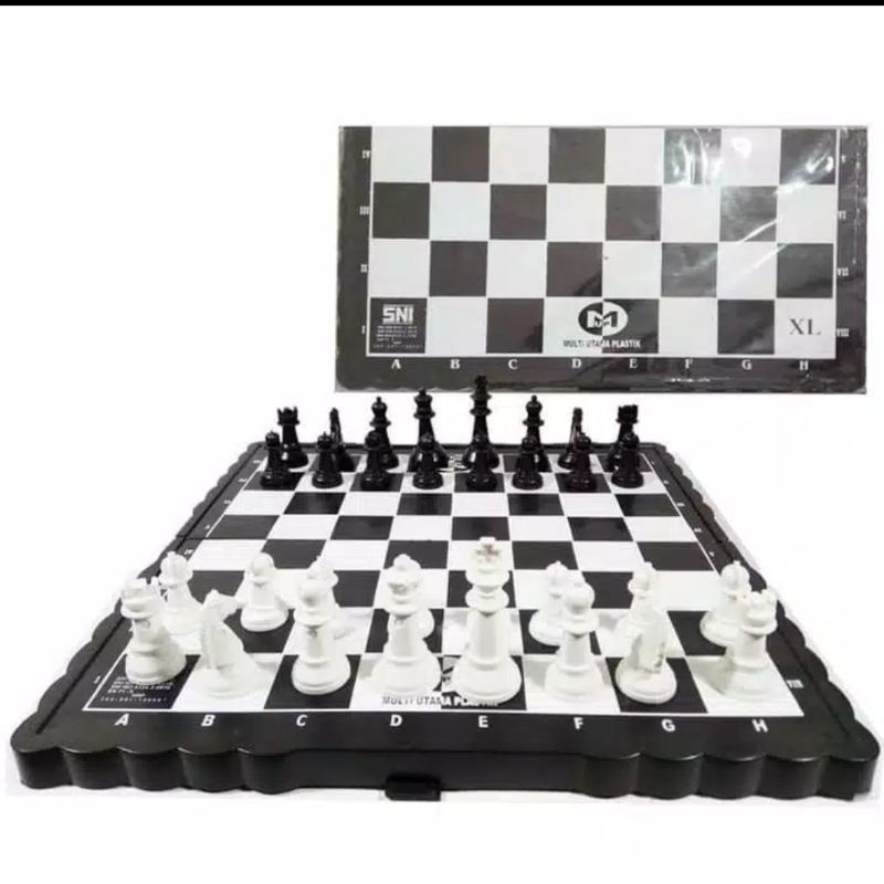 MAINAN PAPAN CATUR UKURAN M DAN XL PAPAN ASLI CHESS BOARD UK M &amp; XL