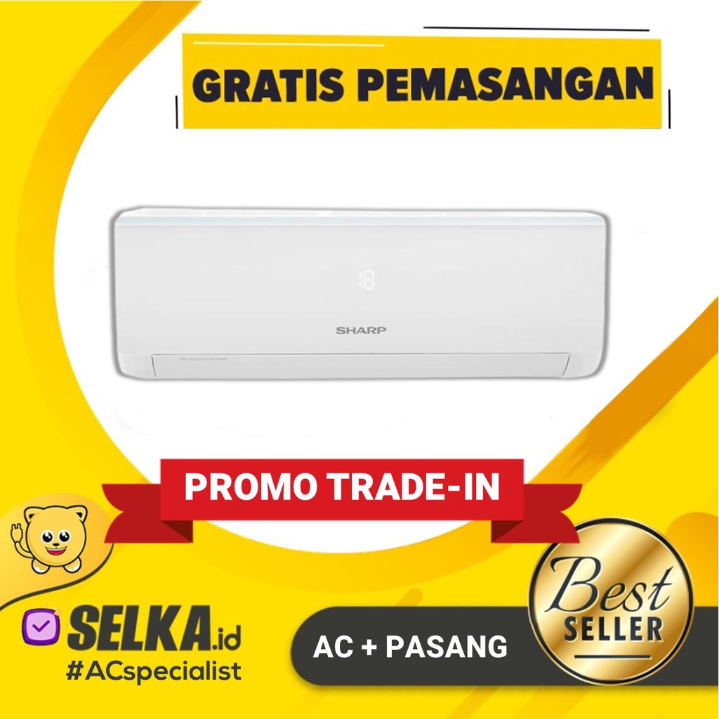 AC SHARP AH-A18ZCY + PASANG / 18 ZCY / 18ZCY AC SPLIT 2 PK STANDARD