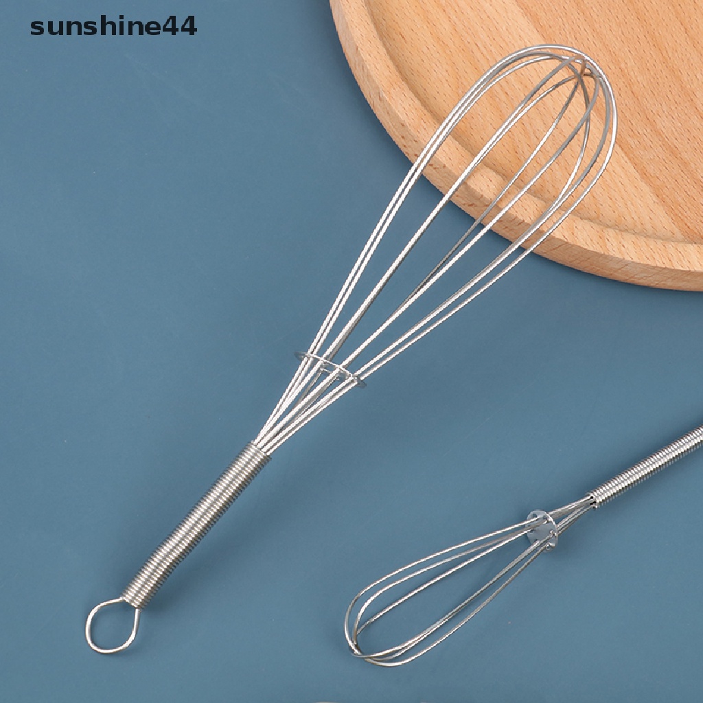 Sunshine 1pc Alat Pengocok Telur Manual Bahan Stainless Steel