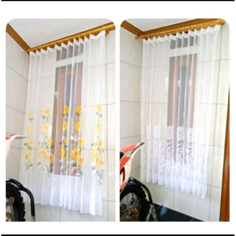 GORDEN PLISKET MOTIF BUNGA VITRASE CANTOLAN KAWAT S PURING KORDEN_GORDEN TRANSPARAN Dobelan gorden g