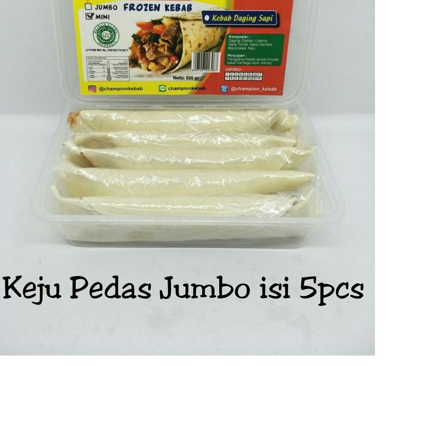 

SALE✅KEBAB FROZEN SAPI KEJU PEDAS PANJANG ISI 5PCS.|KD4