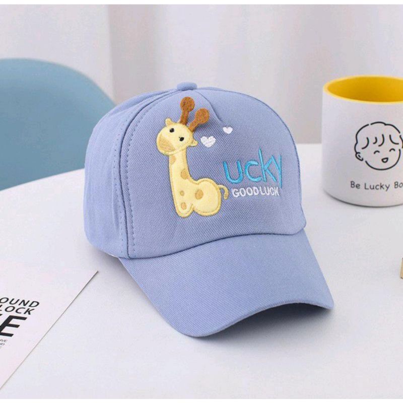 Topi Anak Lucky Karakter Jerafah//Usia 2-10 tahun