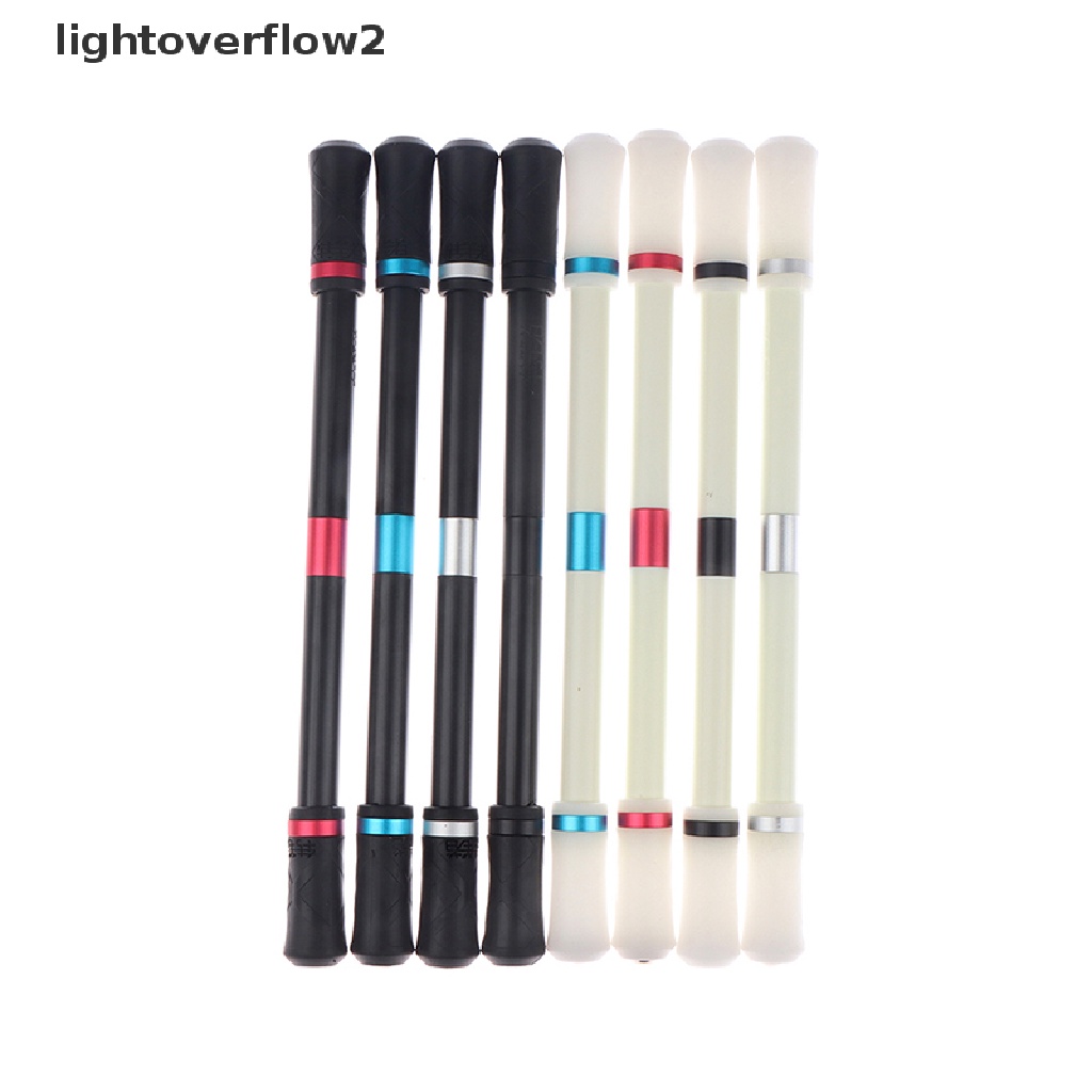 (lightoverflow2) Pulpen Putar Dengan Lampu LED Anti Stress Untuk Anak / Dewasa