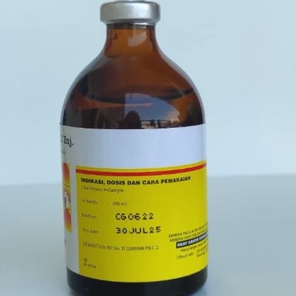 VETADRYL INJ 100ML - Antihistamin Hewan Sapi Kuda dll SANBE