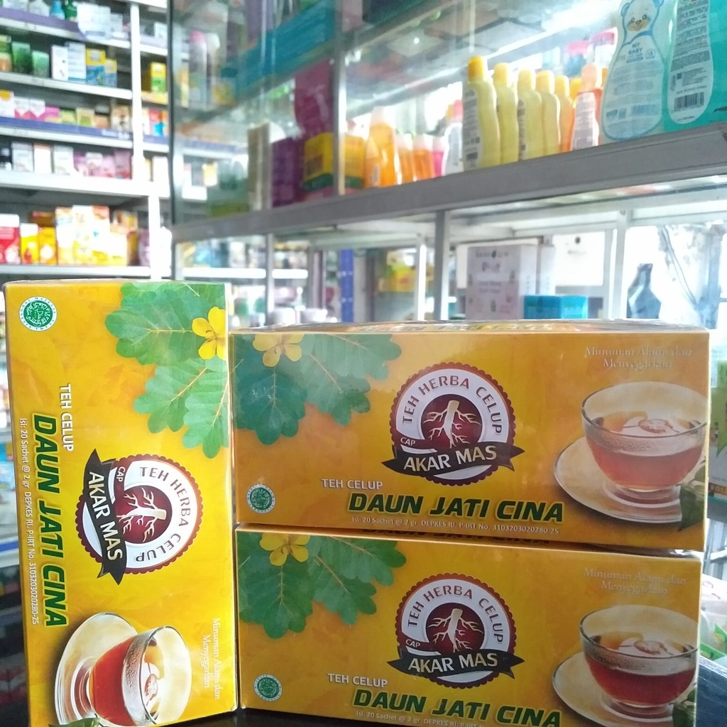 TEH JATI CINA CELUP 1BOX@20 CELUP teh pelangsing TEH CELUP HERBAL JATI CINA