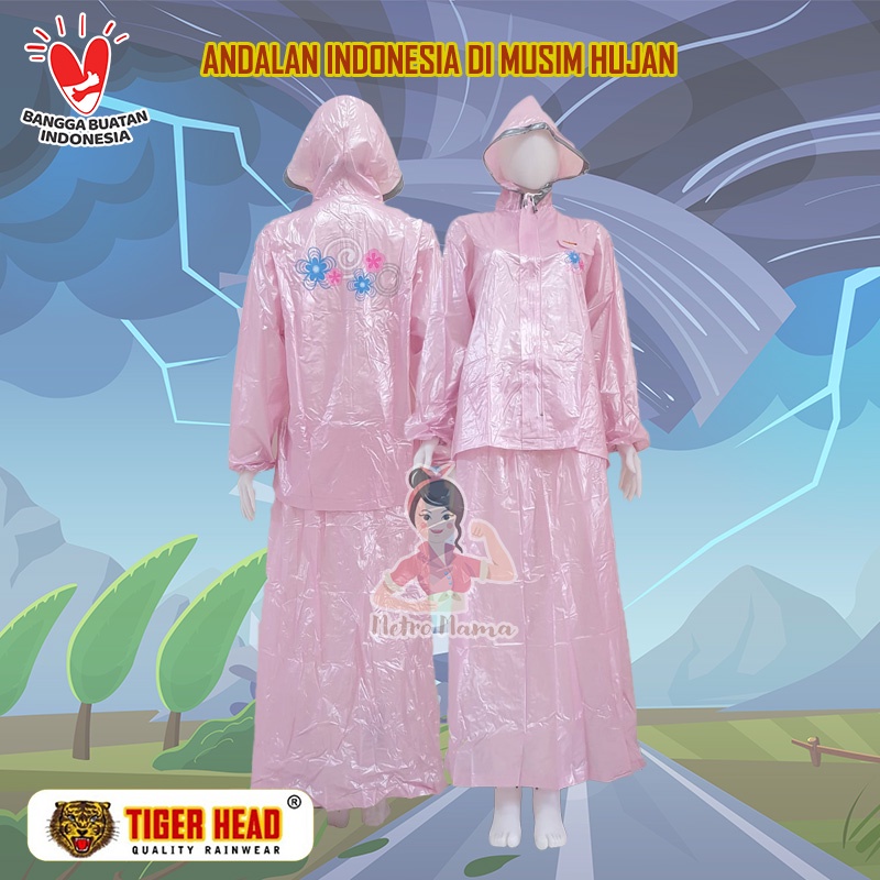 Jas hujan Setelan Jaket Rok Wanita  TIGER HEAD 68207 GEMINI Dan TIGER HEAD 68217 LADIES MATIC