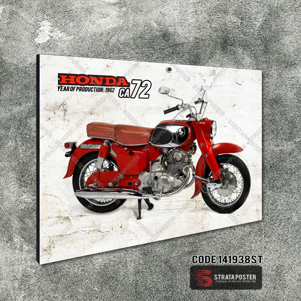 Poster motor honda cb Hiasan dinding otomotif Dekorasi ruangan Wall decor