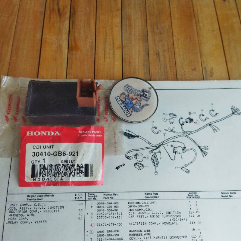 CDI UNIT COMP HONDA WIN100 WIN 100 ASTREA 800 ASTREA800 C800 ASDAP STAR PRIMA ASLI ORI ORIGINAL ORIS
