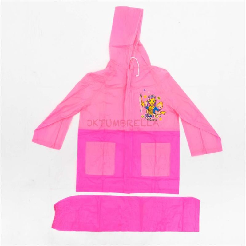 Jas Hujan Stelan Anak / Mantel Jaket Celana Anak Polos Kombinasi Tiger Head