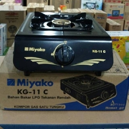 Miyako Kompor Gas 1 Tungku KG-11C FREE Paket Miyako Selang Regulator Gas