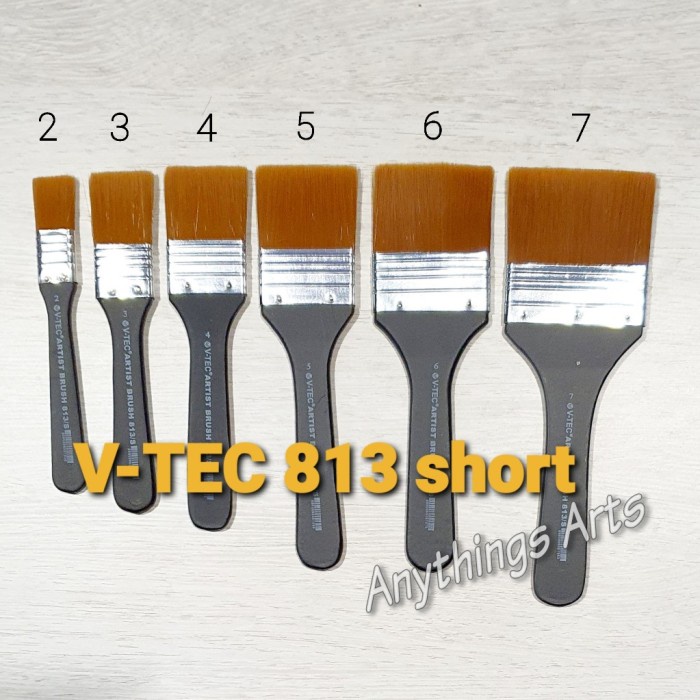 

Bergaransi V-Tec Kuas 813 No.3 Short / Kuas Lukis Hemat