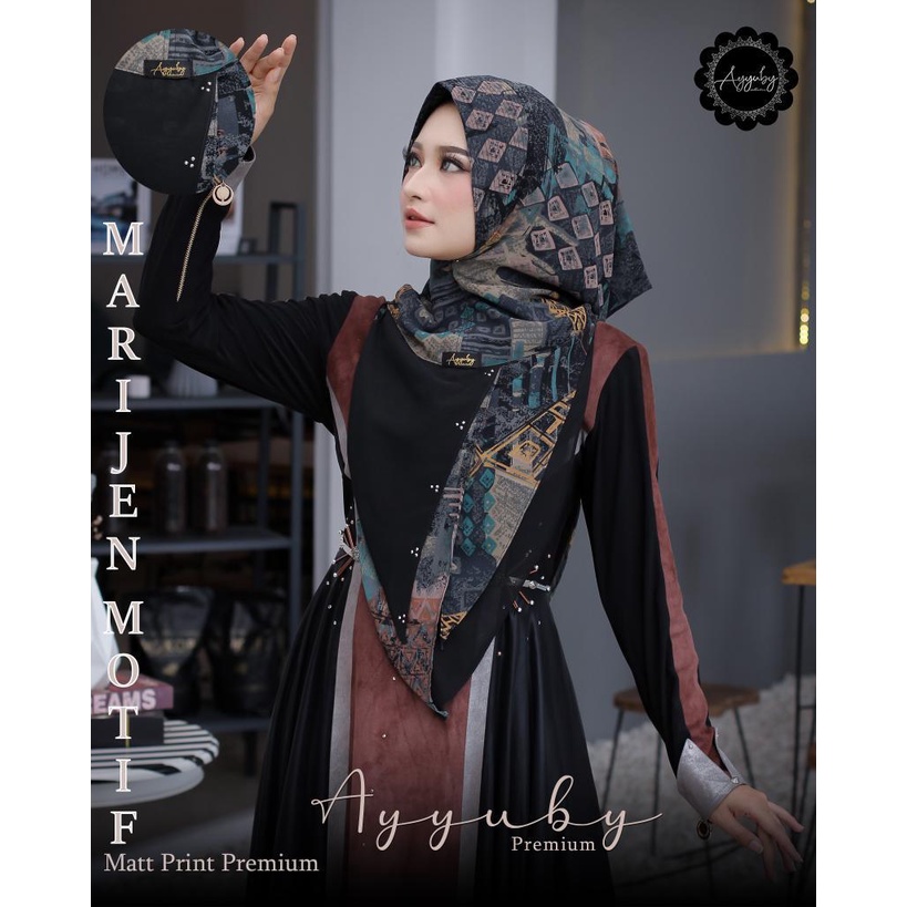 Hijab Khimar Hoodie Marijen Motif New by Ayyuby