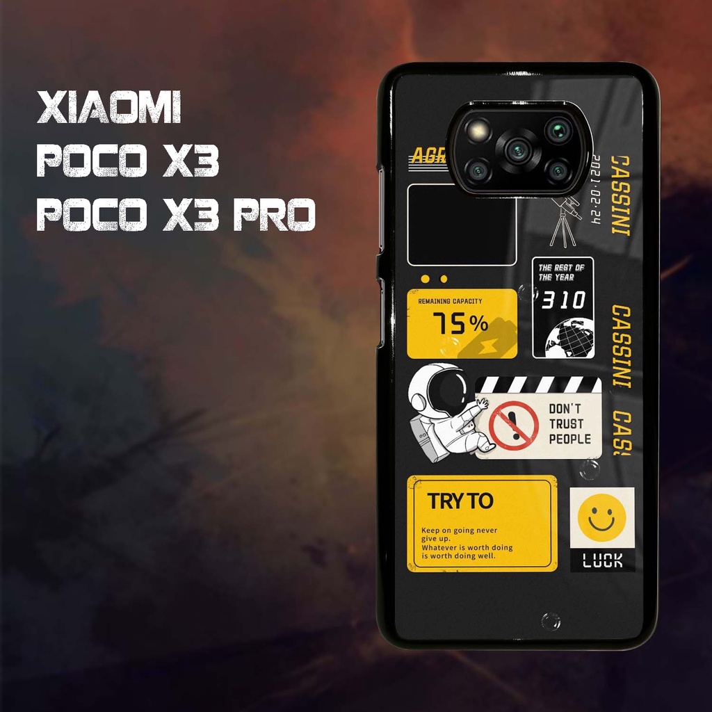 Case Kilau Poco Phone X3 | X3 NFC | X3 PRO | Casing Hp Xiaomi | Pelindung Smartphone | Motif Nasa