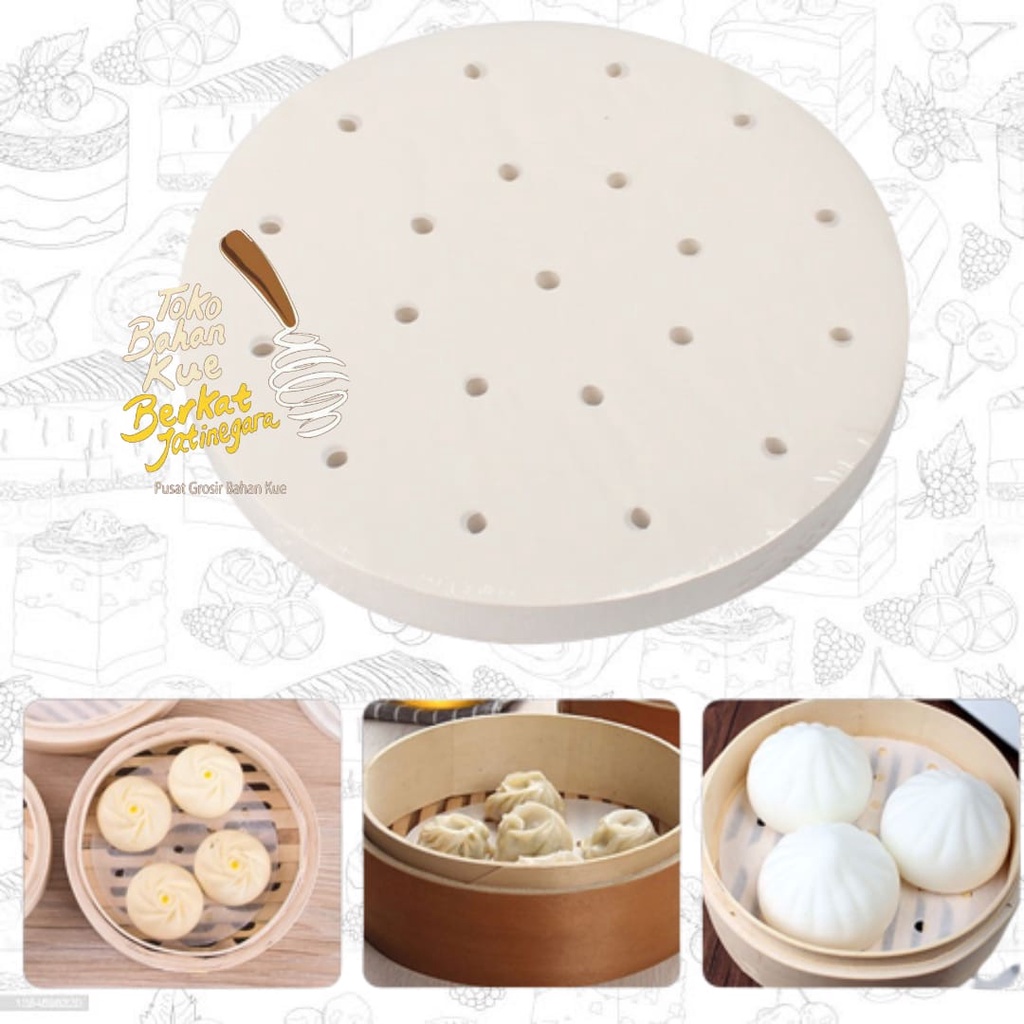KERTAS ALAS DIMSUM WADAH DIMSUM TATAKAN DIMSUM UK.3,5&quot; 4,5&quot; 5,5&quot; ISI 500 LEMBAR