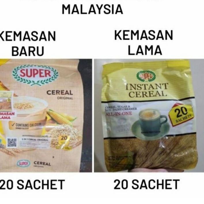 

10.10 STOK READY Super Cereal Instant Sachet 20pcs murah