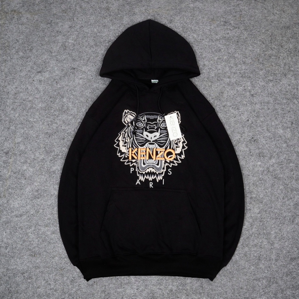 Sweater Hoodie KENZO Bordir Hitam Hype beast Mirror original