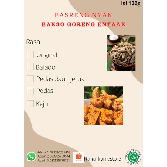 

Basreng Nyak Bakso Goreng Enyak