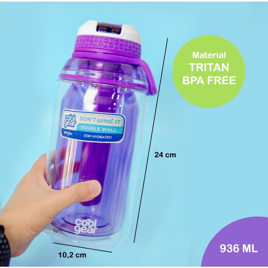 ORIGINAL COOL GEAR DOUBLE WALL MINUM  SEDOTAN  DENGAN IGLOO COOLER 936ml 4670