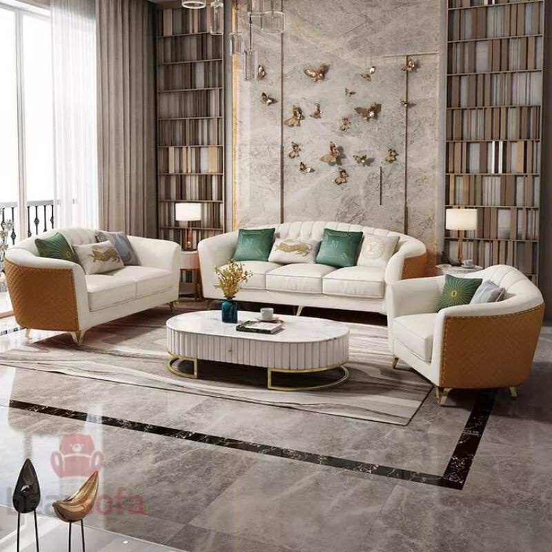 Sofa 321 Seater Sofa Retro Model Chesterfield Kulit Luxury Sofa Kayu Jati