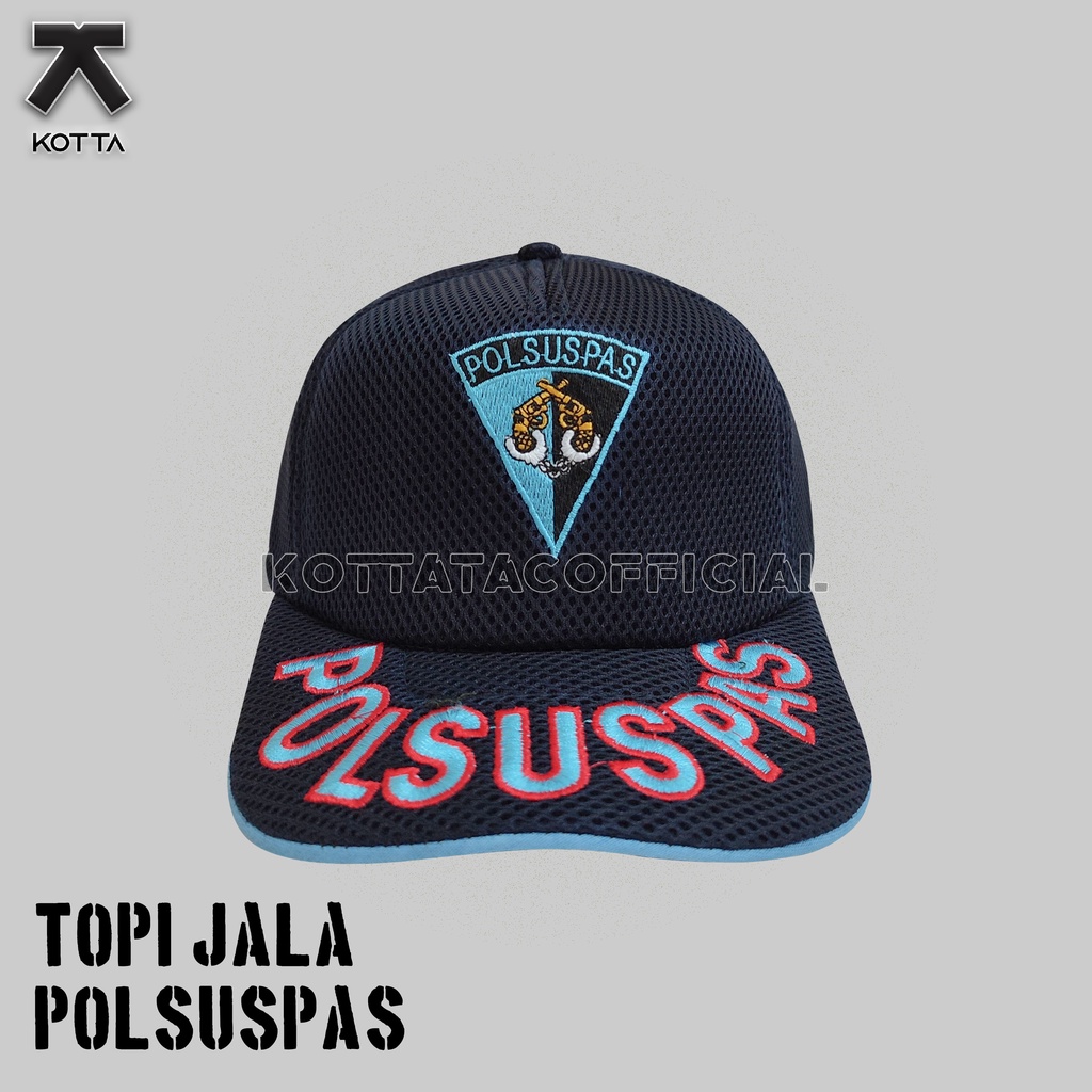 TOPI POLSUSPAS - TOPI POLSUSPAS FULLBORDIR NAVY