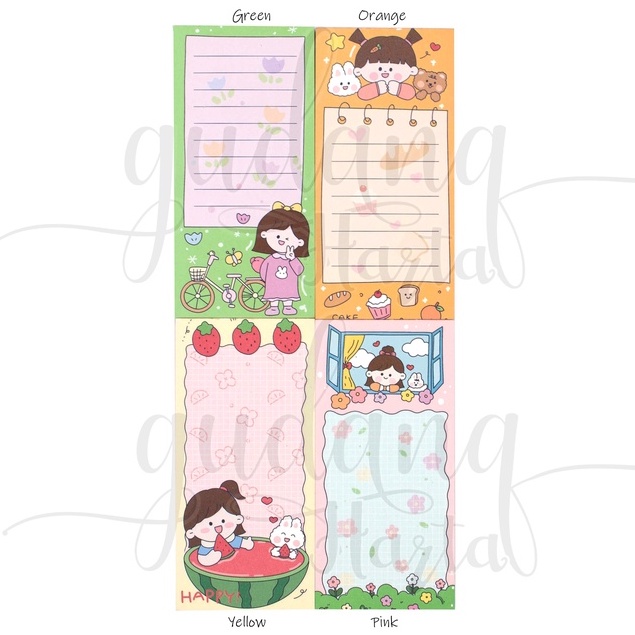 

GCC Memo Watermelon Girl Memopad Motif Buah Semangka Cewek Jendela DIY Scrapbook GCC 301486