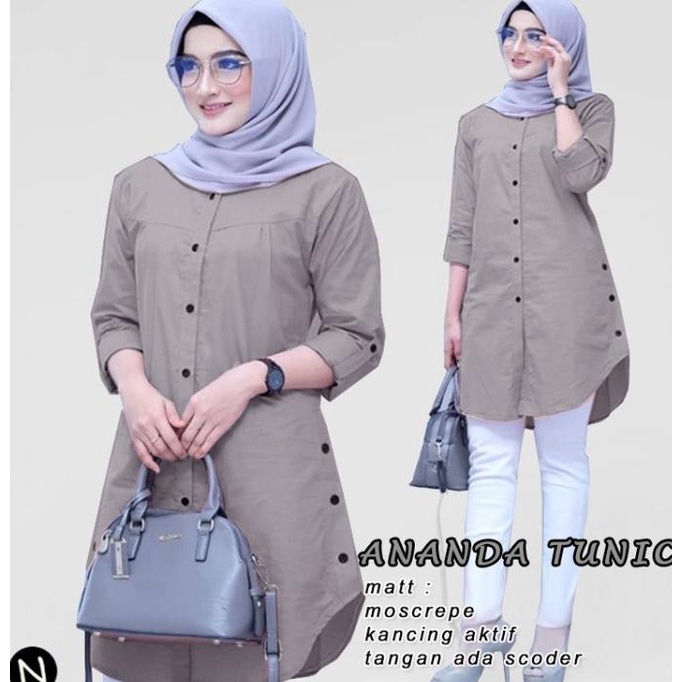 SF ANANDA TUNIC Baju Atasan Tunic Fashion Wanita Model Terbaru,
