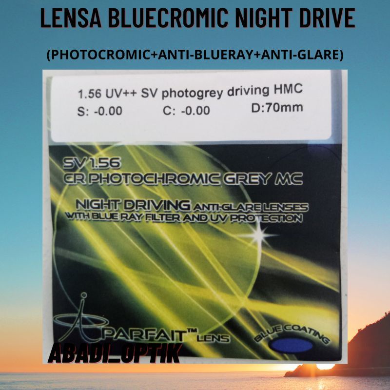 LENSA BLUECROMIC NIGHT DRIVE, KACAMATA BLUECROMIC NIGHT DRIVE