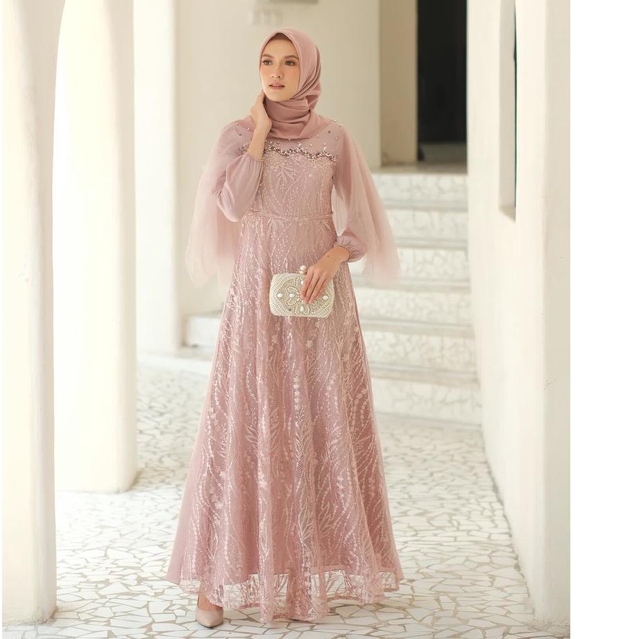 Terpercaya BAJU GAMIS BATIK COUPLE GAMIS BROKAT KONDANGAN DRESS BURKAT BORKAT TILE BATIK MUSLIM WANI