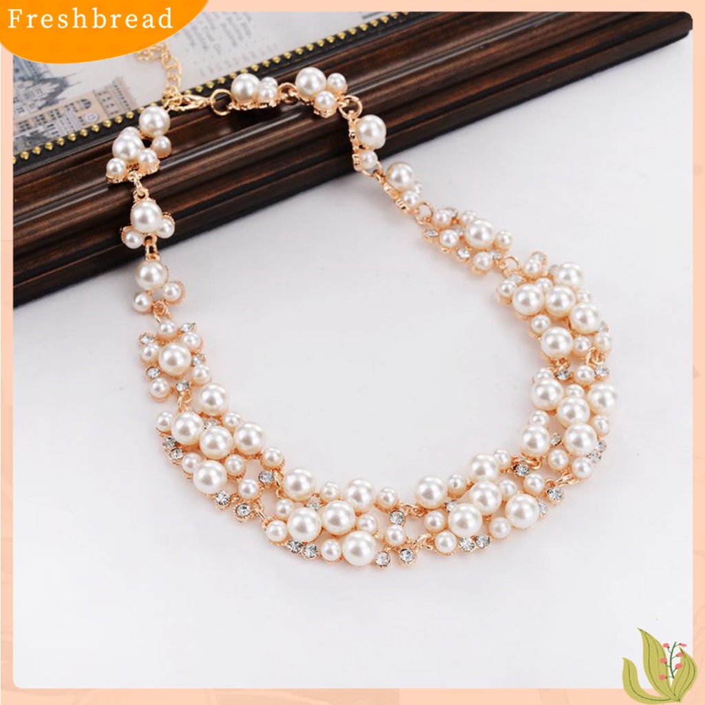 2pcs / Set Kalung Anting Mutiara Imitasi Multi Warna Permukaan Halus Untuk Aksesoris Pernikahan Wanita