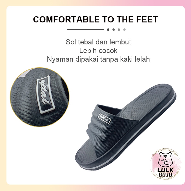 Sandal Pria Karet Anti Slip Sandal Kasual Rumah Yang Menebal 2022 Baru Sandal Murah Yitai Sandal