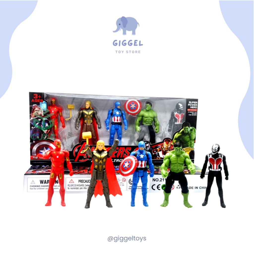 [ Giggel ] PROMO MAINAN ANAK LAKI LAKI 1 SET 4 PCS ROBOT SUPERHERO AVENGERS SNI / MAINAN ANAK MURAH