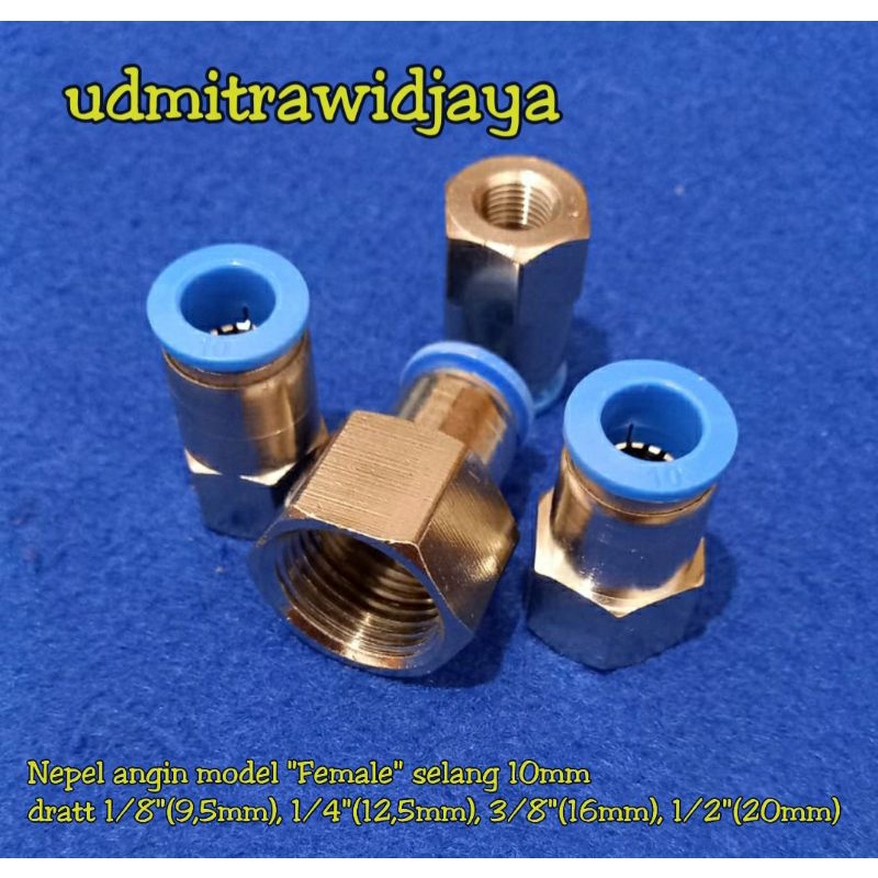 Fitting pneumatic  / sambungan selang angin 10mm Model Female dratt 1/8 , 1/4 , 3/8 , 1/2  sambungan selang klakson model female nepel angin type MPCF dratt nepel angin air nepel angin truk fuso double kabin neple angin sambungan angin type Spcf