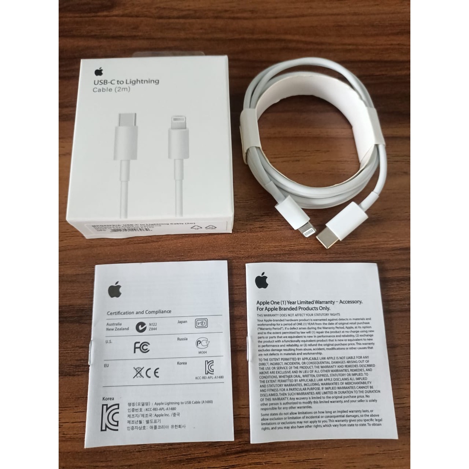 USB TYPE C TO LIGHTNING ORIGINAL 100% IPHONE 11 PRO IPAD 2M