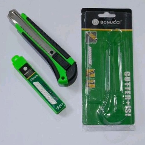 

PISAU CUTTER + ISI 10 PCS BONUCCI ORIGINAL
