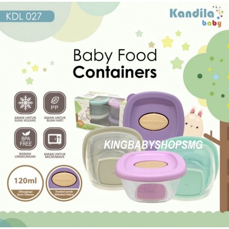 Kandila Baby KDL027 Food Container 4's Wadah Makanan
