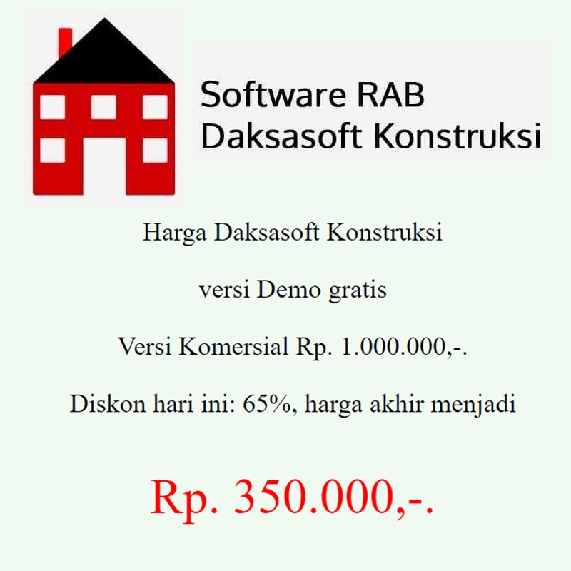 Software Aplikasi Rab Daksasoft Konstruksi 3.0 + Database Jalan / Gedung / Bangunan