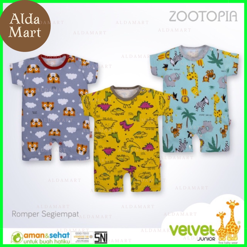 Romper Jumper Velvet Motif Baju Bayi 1 pcs SNI