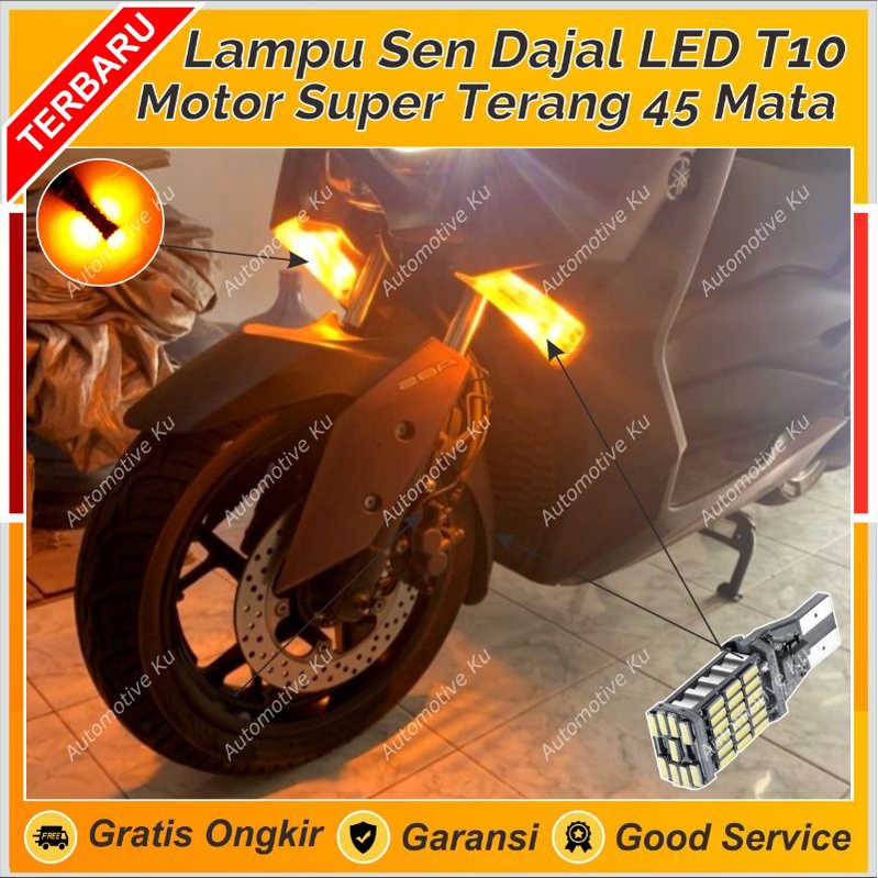 LAMPU SEN DAJAL DAJJAL MOTOR T10 T15 LED SUPER BRIGHT 45 MATA CANBUS NO ERROR SUPER TERANG PALING TE