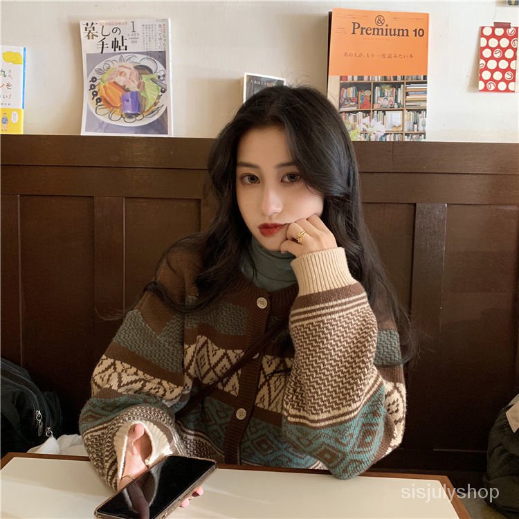 2021 Musim Gugur dan Musim Dingin Baru Versi Korea dari Sen Series Retro Hong Kong Rasa Warna Yang S