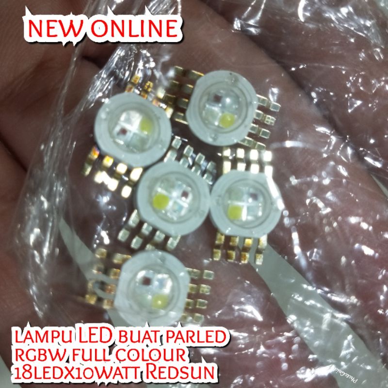 LAMPU LED BUAT PARLED RGBW FULL COLOUR 18LEDx10WATT HARGA SATUAN