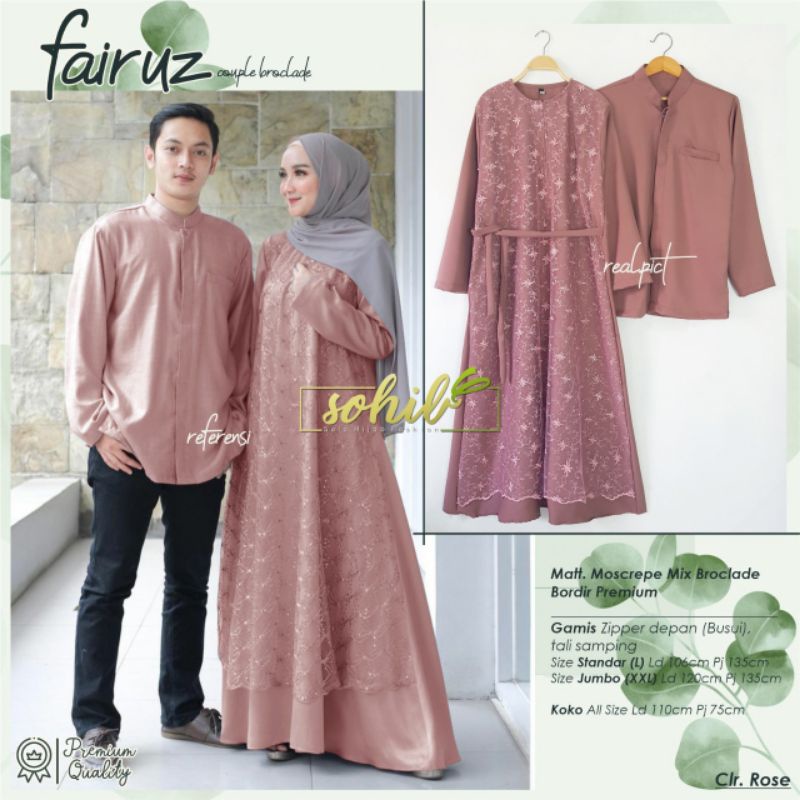 Couple Gamis Brokat dan Koko Fairuz By Sohib