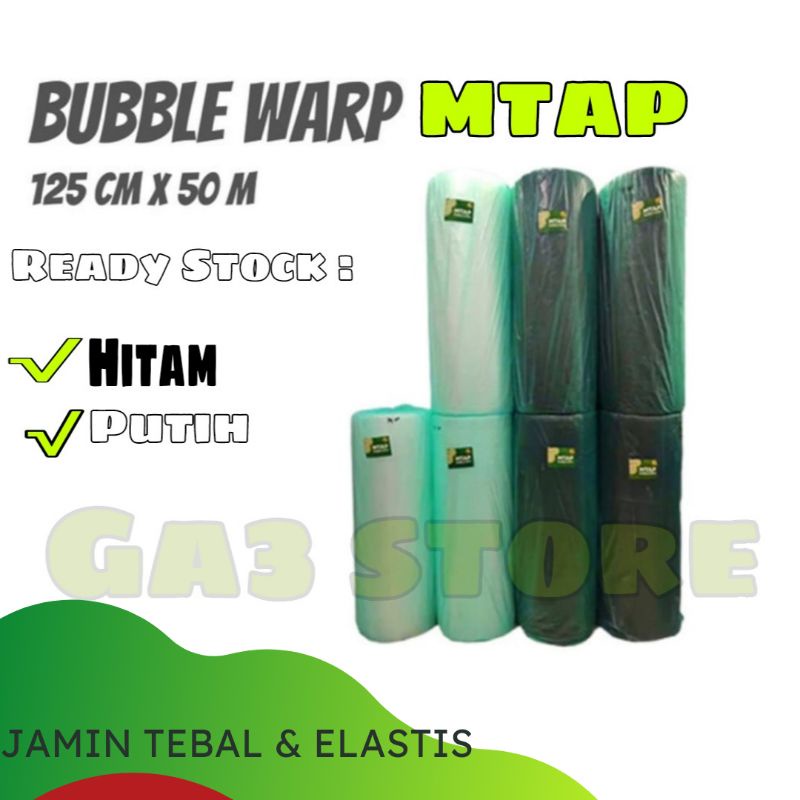 

Bubble Wrap MTAP 125CM 50M PUTIH HITAM ( Only for kurir grab instan / gosend)