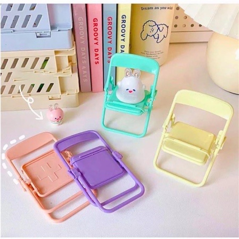 ZASKIYA - STAND HP KURSI MACARON / STAND HOLDER HP MODEL KURSI / HOLDER HP KURSI LIPAT / FOLDING CHAIR STAND HOLDER ACC