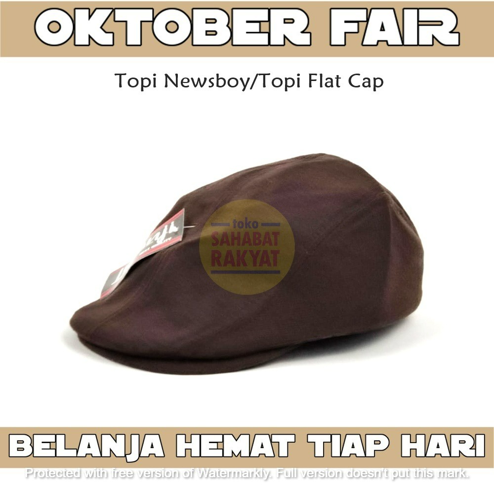 AKH095G Topi Flat Cap/ Topi Kodok/Topi Newsboys Kaos